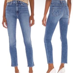 MOTHER Denim The Swooner Ankle Slice In Group Bathing Blue Size 29